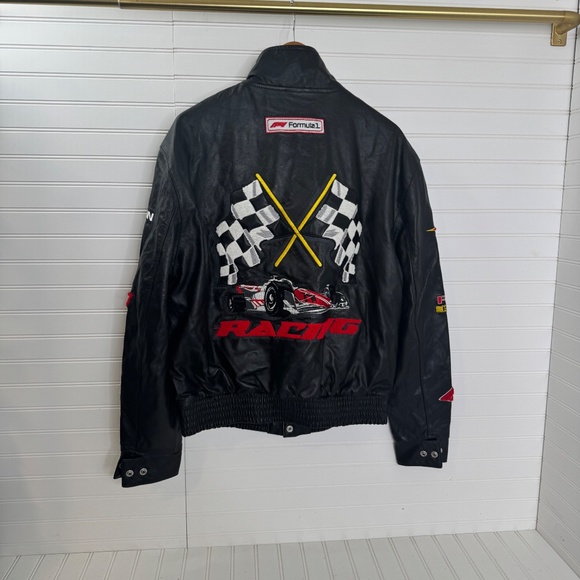 NEW Jeff Hamilton x Formula 1 x PacSun Full Leather Racing Jacket Small - Picture 7 of 11